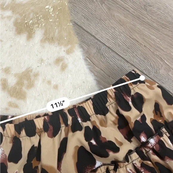 Leopard print ruffle floral tiered skirt - Picture 2 of 5